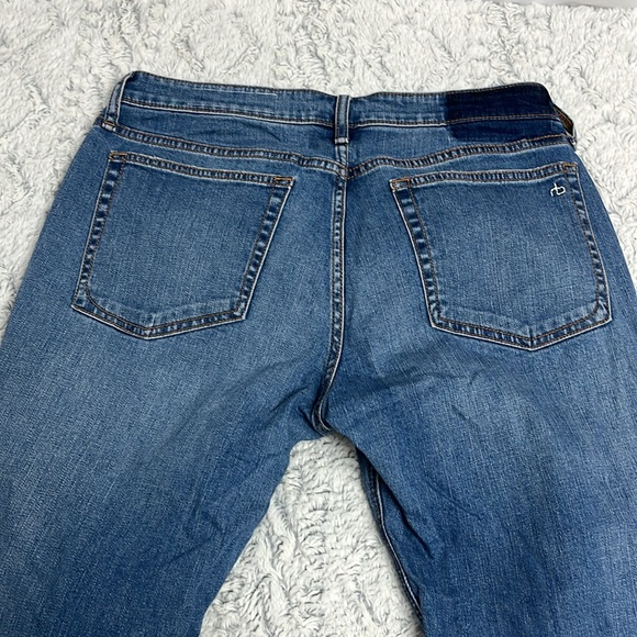 Rag & Bone Dre low rise slim boyfriend distressed blue jeans size 30 - Picture 8 of 12